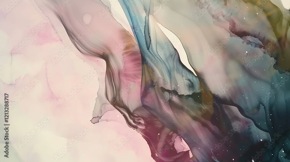 Fototapeta premium Watercolor_Colorful_Abstract_dreamy_Galactic_background