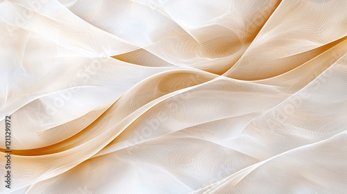 Intricate abstract design in beige and taupe tones, blending geometric lines with natural textures for a dynamic yet subtle background