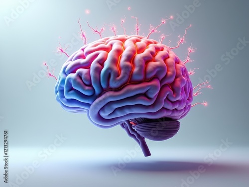 Obraz na płótnie The brain is the control center of the human body, responsible for processing information and controlling movements w salonie