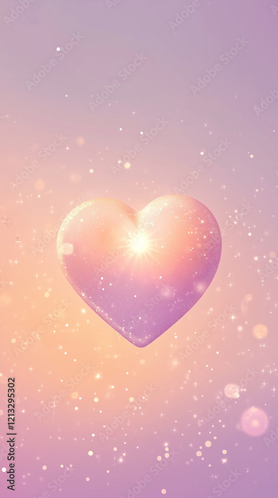 Glowing Heart with Magical Sparkle Glowing Heart with Magical Sparkle