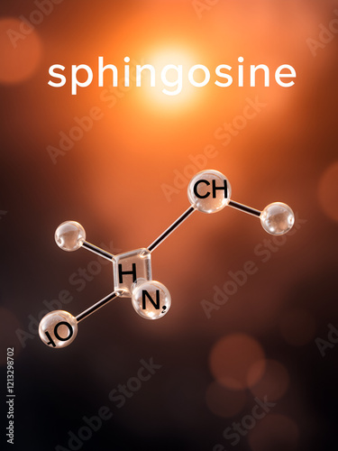 Molecular formula and chemical structure of sphingosine photo