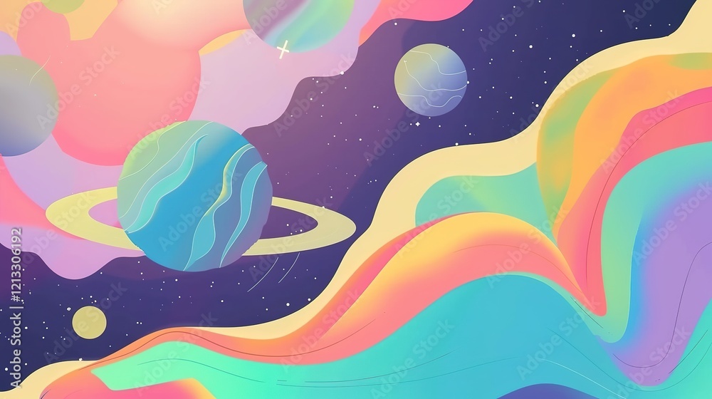 MMilky_way_Space_Colorful_Abstract_background_dreamy