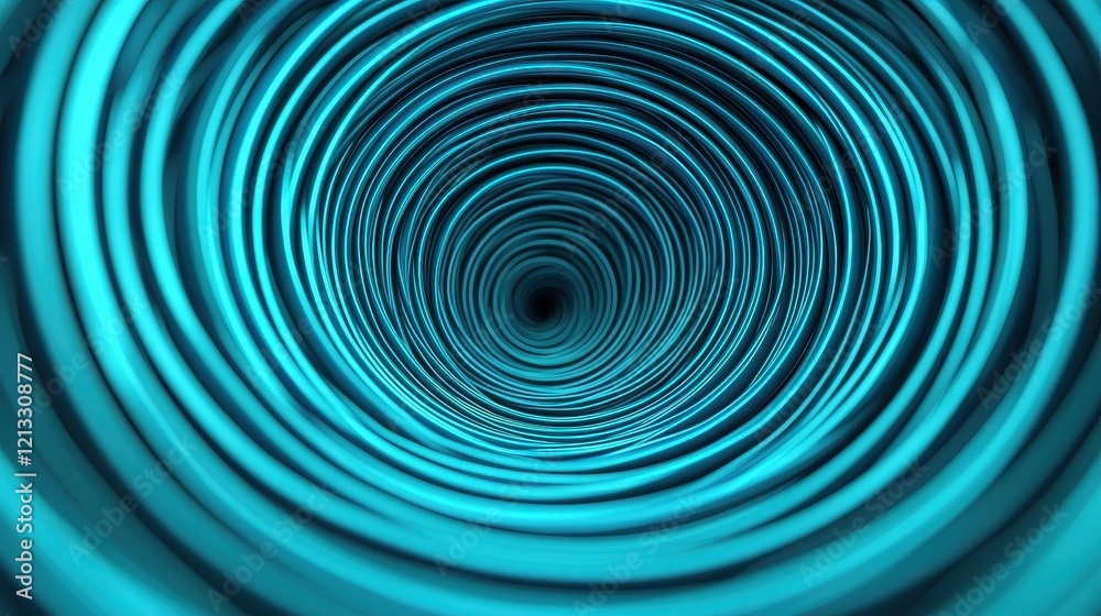 Abstract Tunnel Design with Spiraling Blue Patterns and Shadows Abstract Tunnel Design with Spiraling Blue Patterns and Shadows