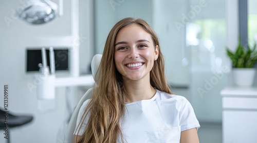 Smiling woman patient at dentist, modern clinic Free Download Smiling woman patient at dentist, modern clinic - GFXLoad