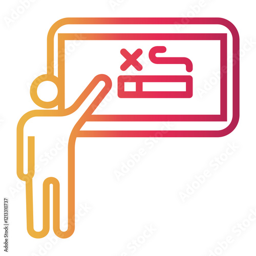 presentation Line Gradient Icon