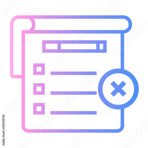 report Line Gradient Icon
