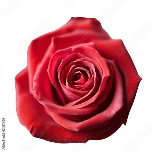 red rose isolated on white background