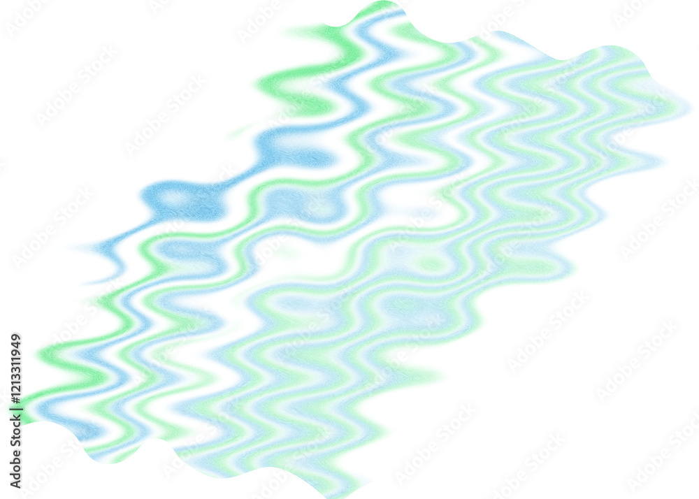 Fototapeta premium An abstract transparent wavy color blur design element.