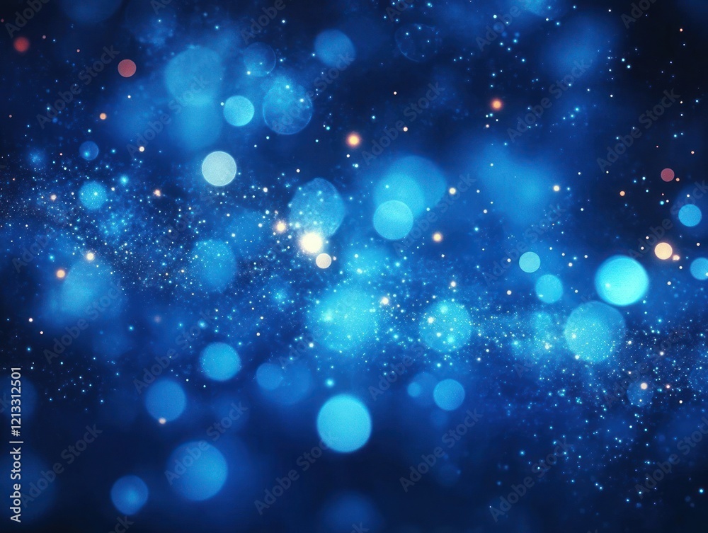 deep blue bokeh lights abstract dreamy display luminous particles ethereal cosmic dynamic movement deep blue bokeh lights abstract dreamy display luminous particles ethereal cosmic dynamic movement