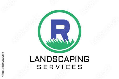 R logo lawncare for branding company