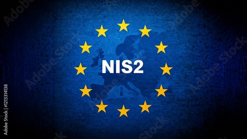 EU flag with stars encircling the text 