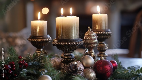 Festive candle holders photo