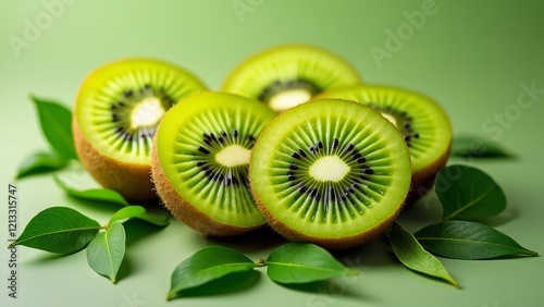 Tropical fruit with green flesh and black seeds
