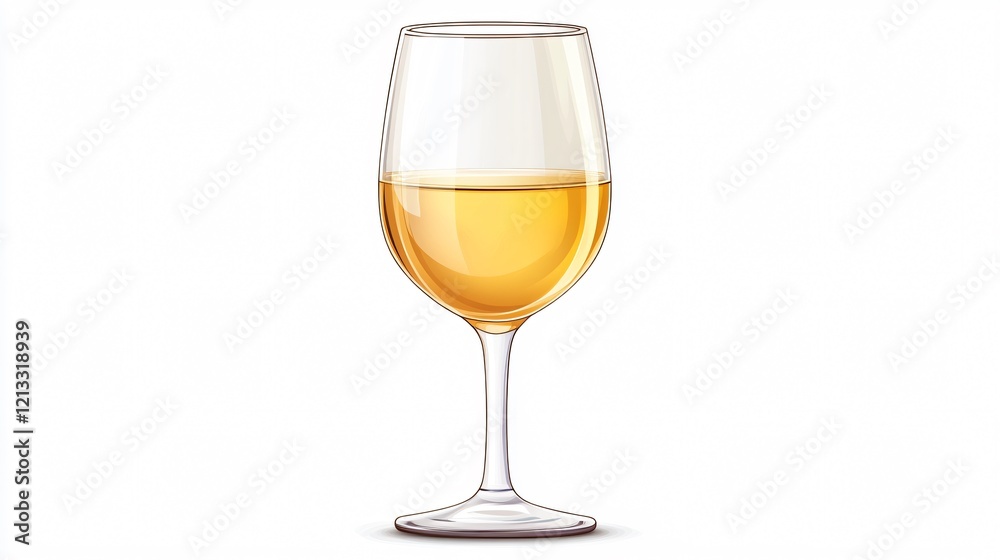 Elegant Wide Angle Centered Composition of Champagne and Wine Glasses Elegant Wide Angle Centered Composition of Champagne and Wine Glasses