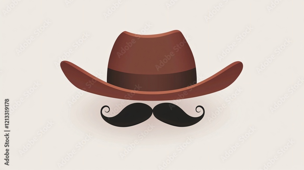 Cinco de Mayo Mexican celebration hat and mustache for events and party decorations Cinco de Mayo Mexican celebration hat and mustache for events and party decorations