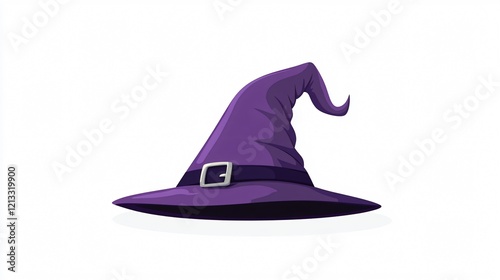 Colorful Cartoon Witch Hat Illustration for Halloween Events and Designs