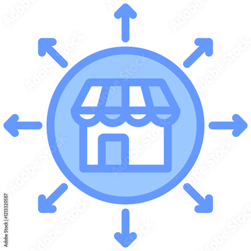 Expansion Blue Icon