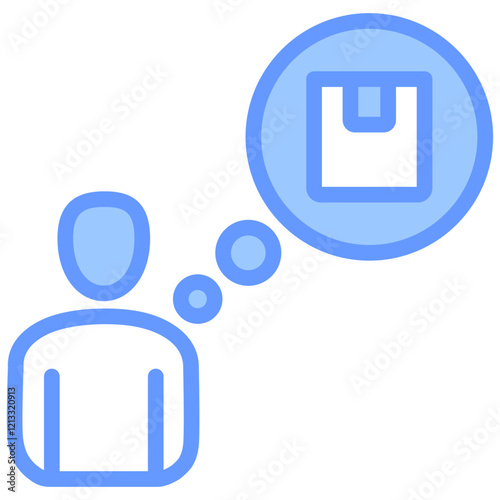 Brand Awareness Blue Icon