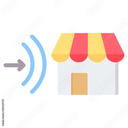 Market Entry Barrier Flat Icon