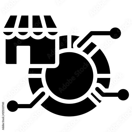 Market Penetration Glyph Icon