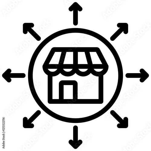 Expansion Outline Icon