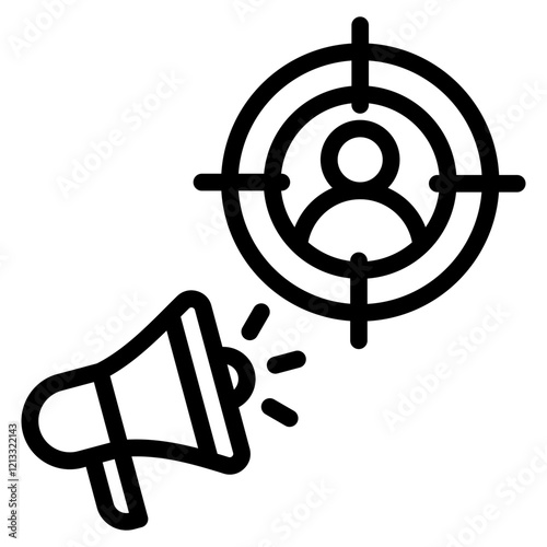 Target Marketing Outline Icon