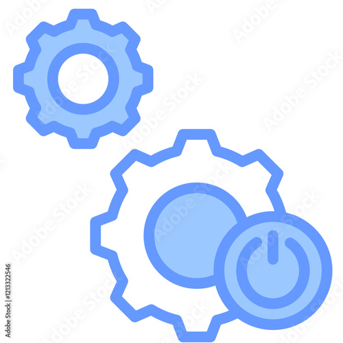 Power Control Blue Icon