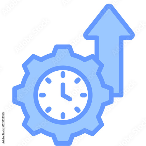 Efficiency Blue Icon