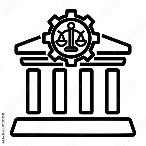 courthouse Line Icon