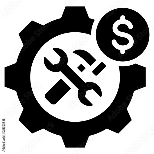 Maintenance Cost Glyph Icon