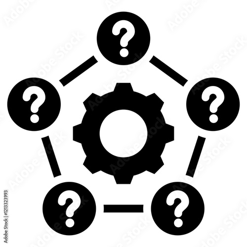 Five Whys Glyph Icon