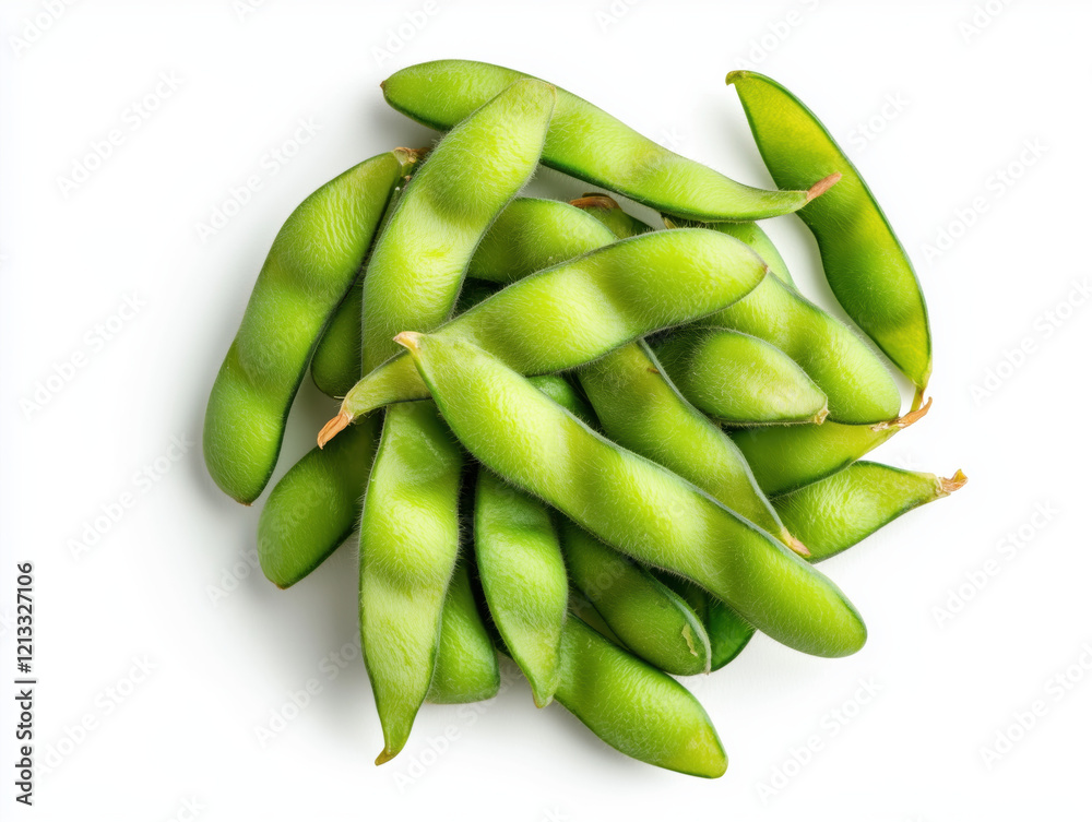 Vibrant Edamame Soybeans Overflowing from Their Pods, Brimming with Life and Flavor Vibrant Edamame Soybeans Overflowing from Their Pods, Brimming with Life and Flavor