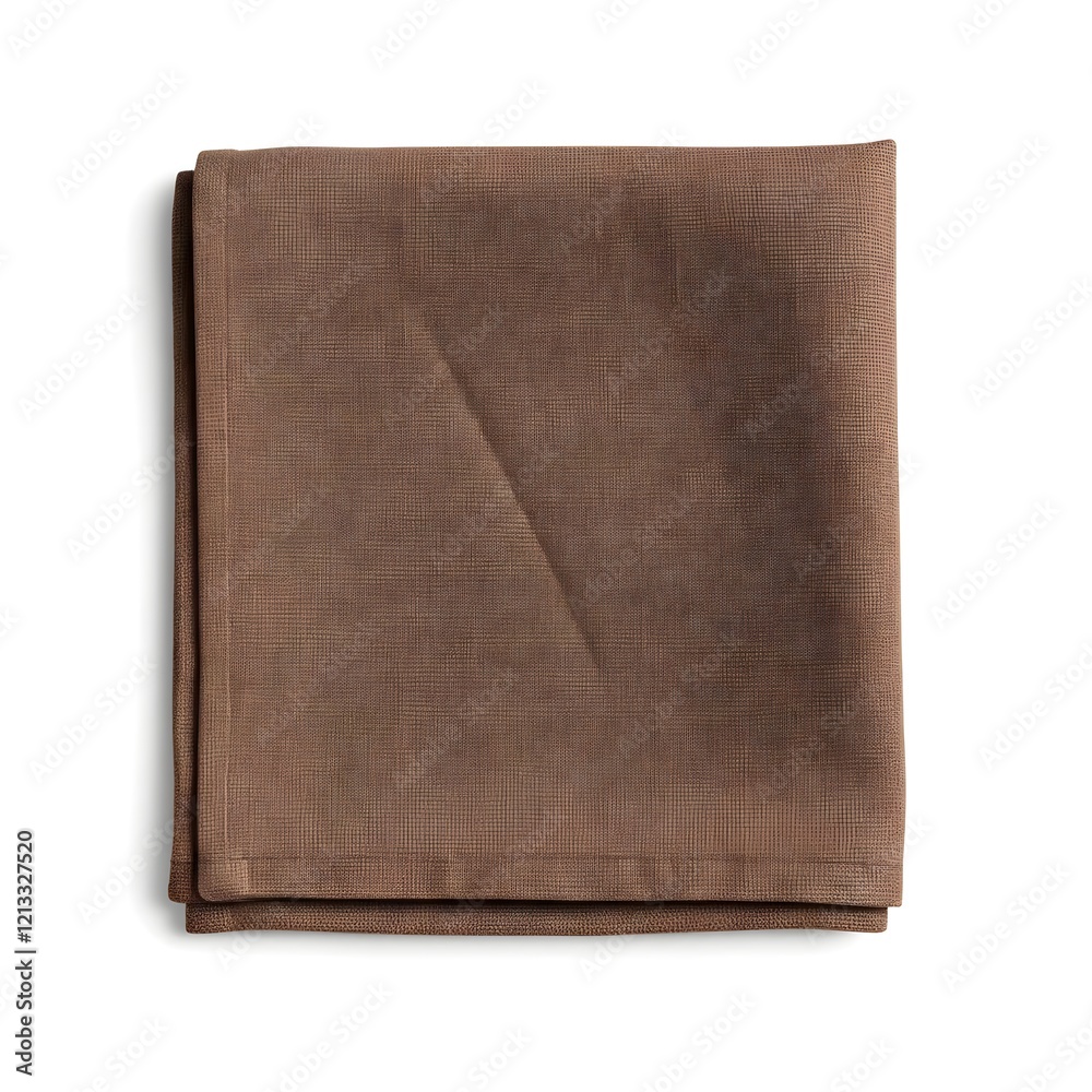 A brown cloth placed on a white background, creating a simple yet contrasting and elegant visual.
A brown cloth placed on a white background, creating a simple yet contrasting and elegant visual.