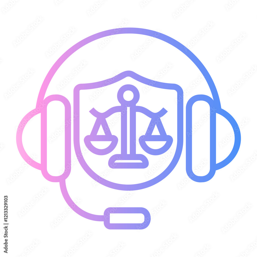 support Line Gradient Icon support Line Gradient Icon