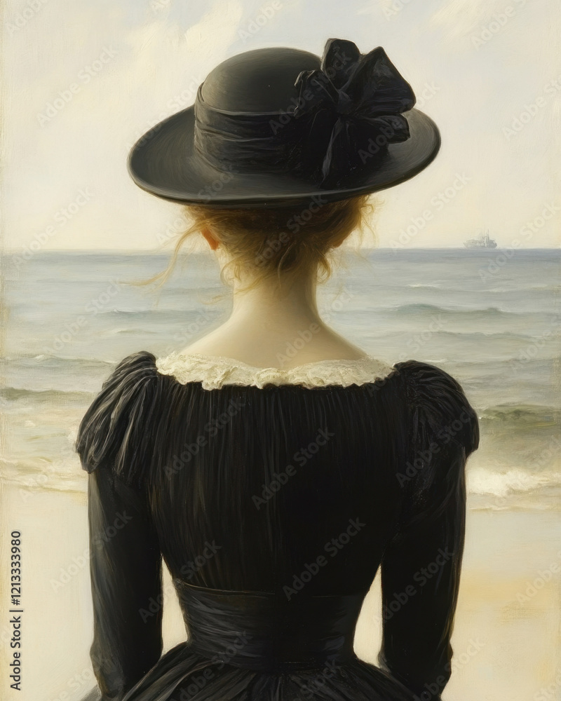 Graceful Figure of Woman by the Seaside Graceful Figure of Woman by the Seaside