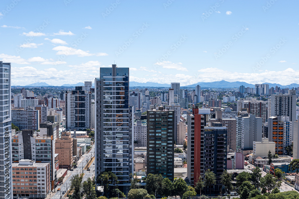 Obraz premium Vista panorâmica da cidade de Curitiba