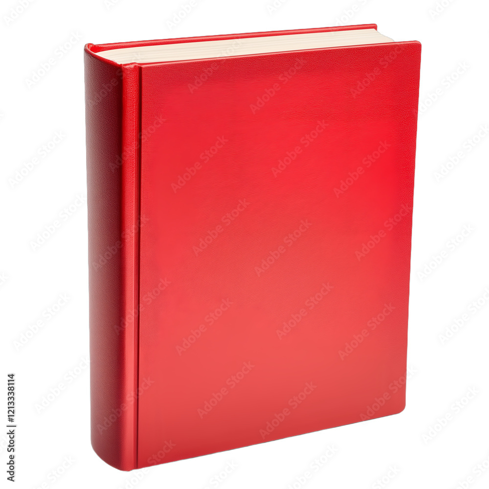 Red hard cover book, transparent background
Red hard cover book, transparent background