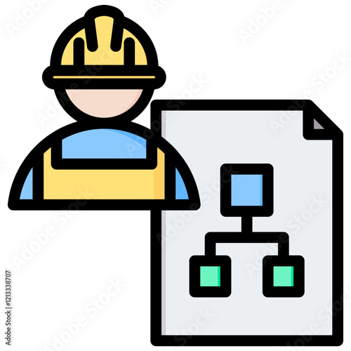 Subcontracting Outline Color Icon