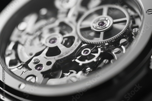 Wallpaper Mural Close-up of intricate watch mechanism gears. Illustrates precision engineering and craftsmanship. Torontodigital.ca
