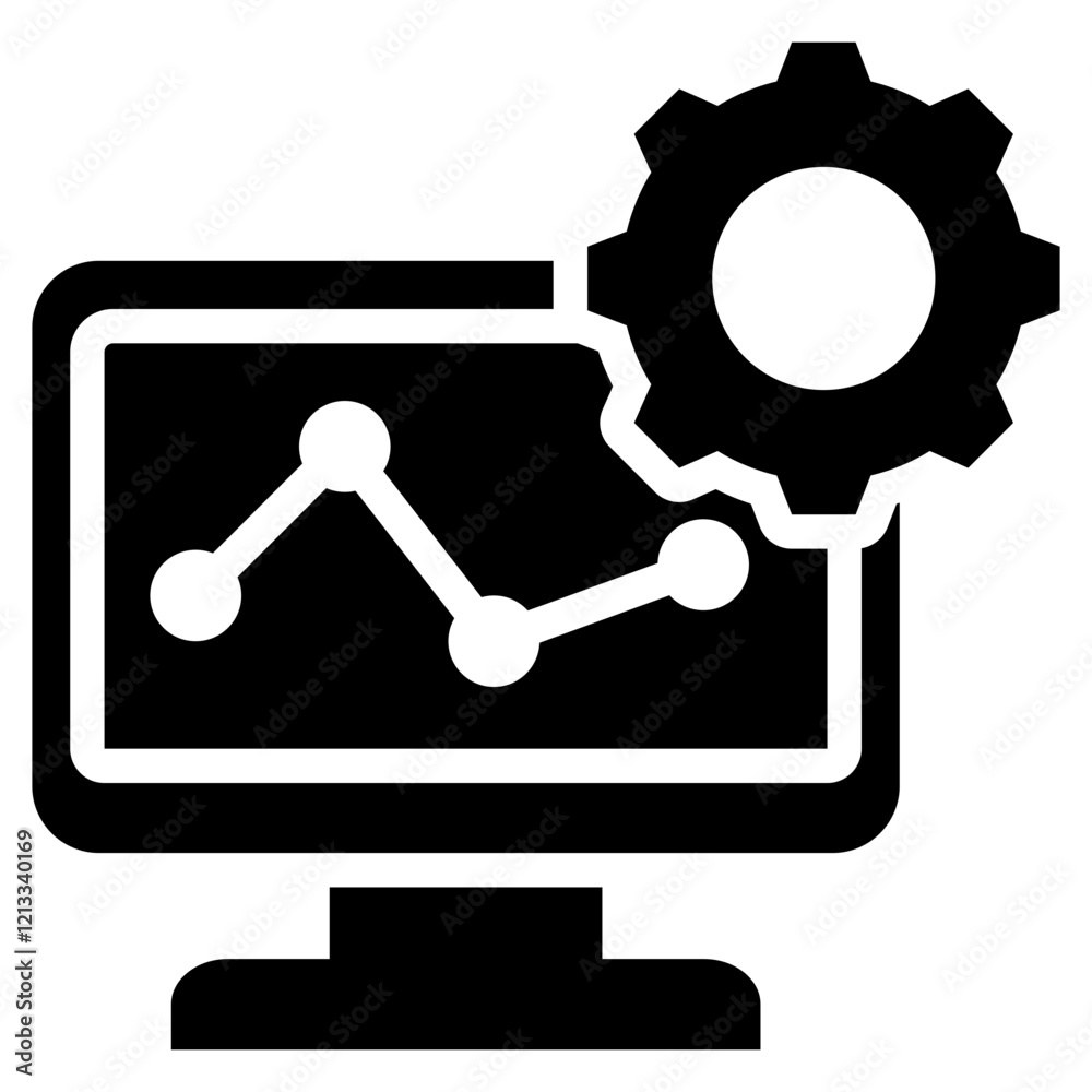 Analytics Software Glyph Icon Analytics Software Glyph Icon