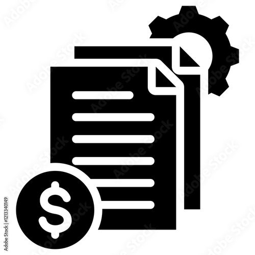 Financial Statements Glyph Icon