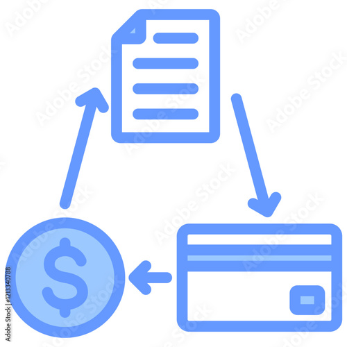 Credit Crunch Blue Icon