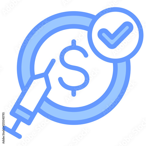 Government Stimulus Blue Icon