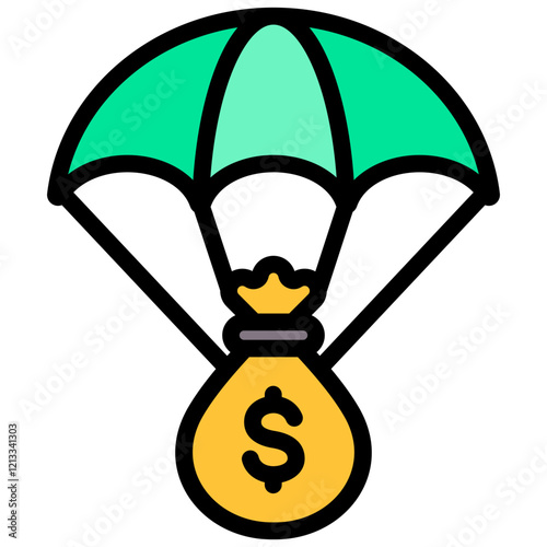 Bailout Outline Color Icon