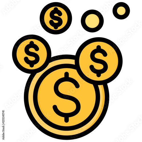 Asset Bubble Outline Color Icon