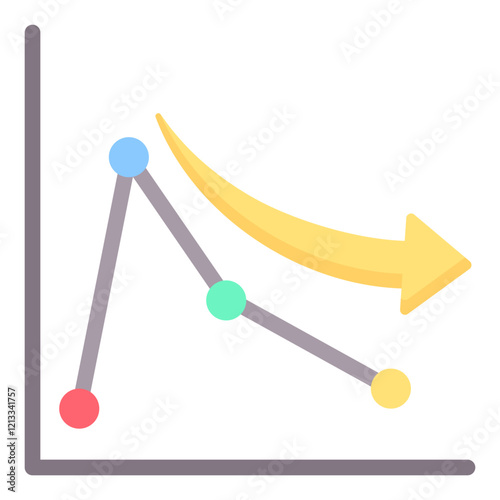 Economic Downturn Flat Icon
