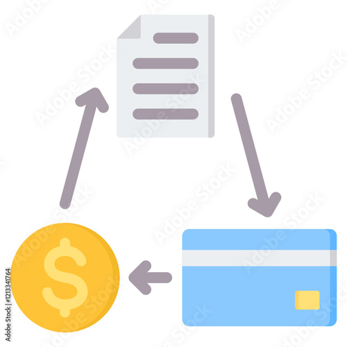 Credit Crunch Flat Icon