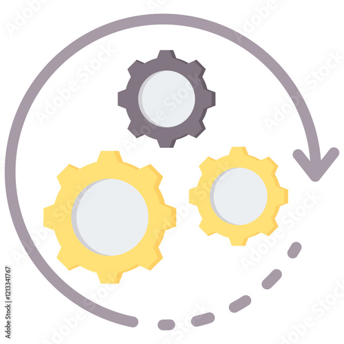 Processing Flat Icon