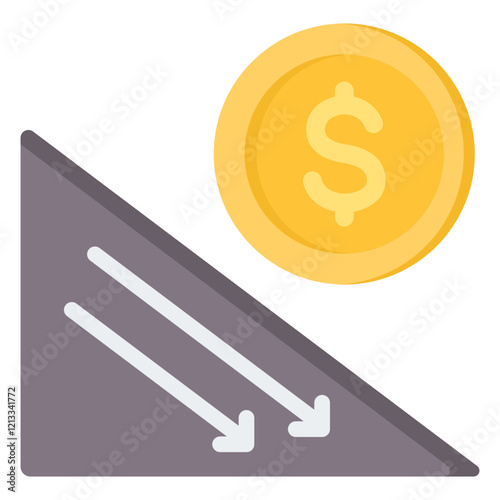 Deflation Flat Icon