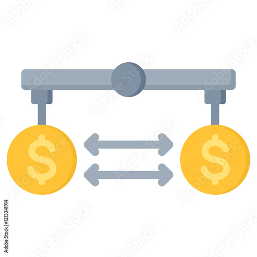 Balance Of Trade Flat Icon